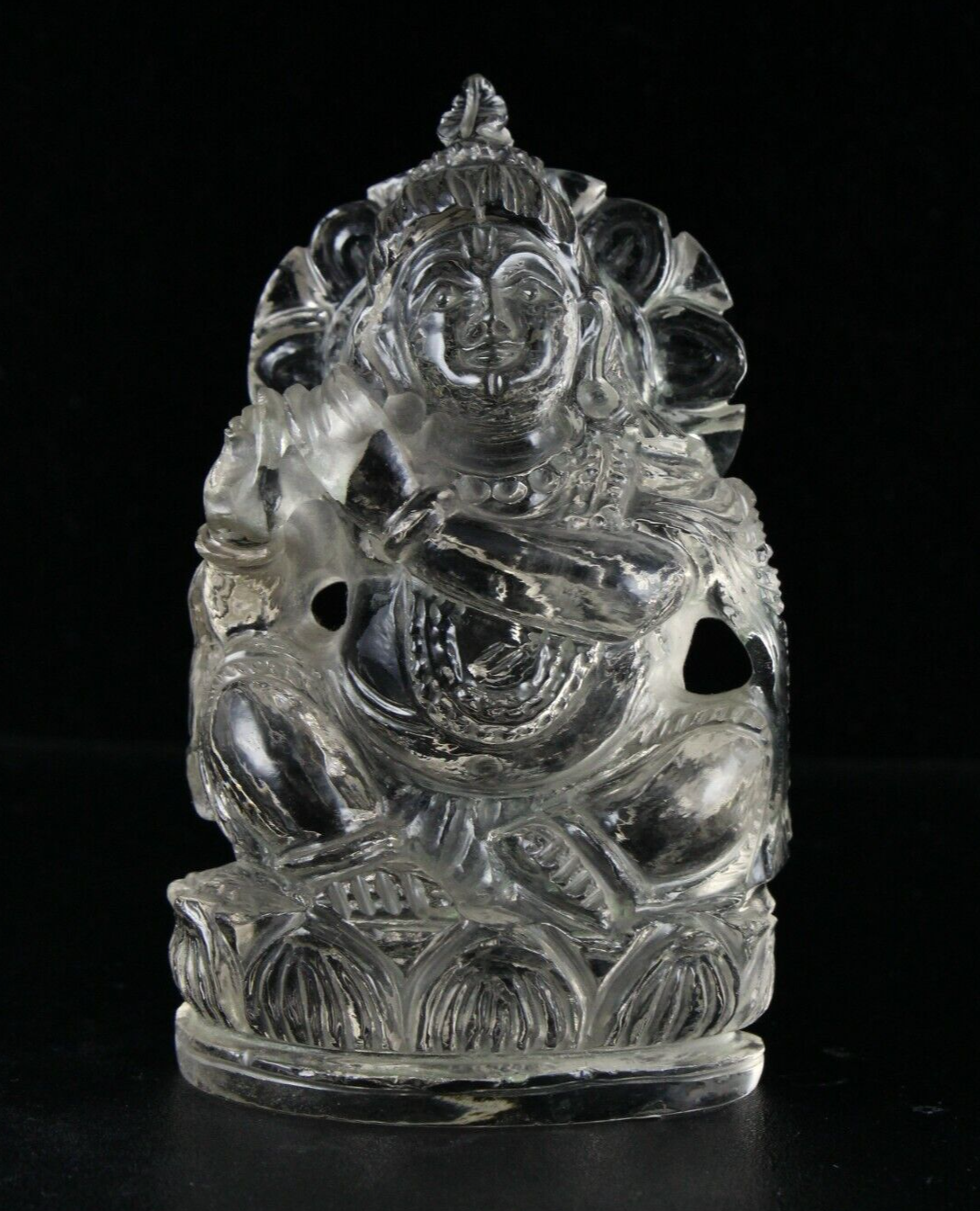 Smoky Quartz 1605ct Lord Krishna Gemstone Spiritual Decor Statue