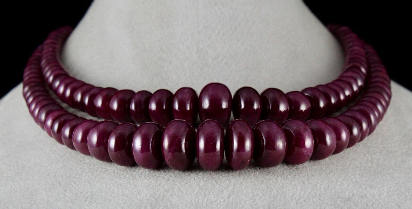 Certified Natural Ruby Beads Round 1380 Carats 18mm Gemstone Collection Necklace