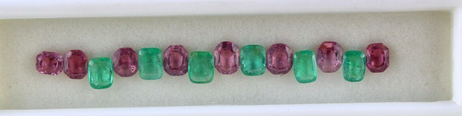 NATURAL SPINEL EMERALD CUSHION CUT 14 PCS 11.52 CTS GEMSTONE DESIGN BRACELET SET