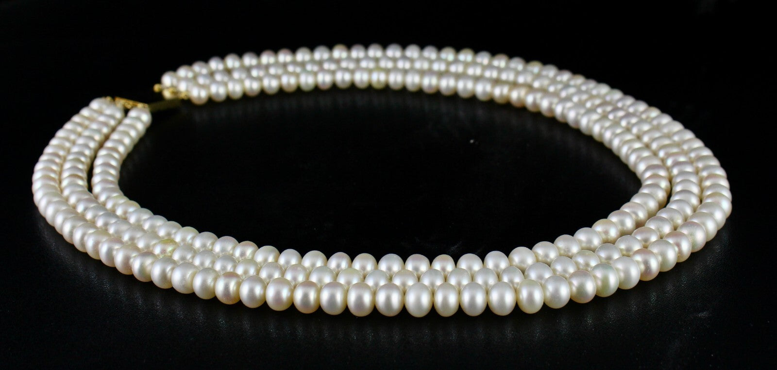 Certified Genuine Freshwater Pearl 582ct Round Beads Fashion Necklace