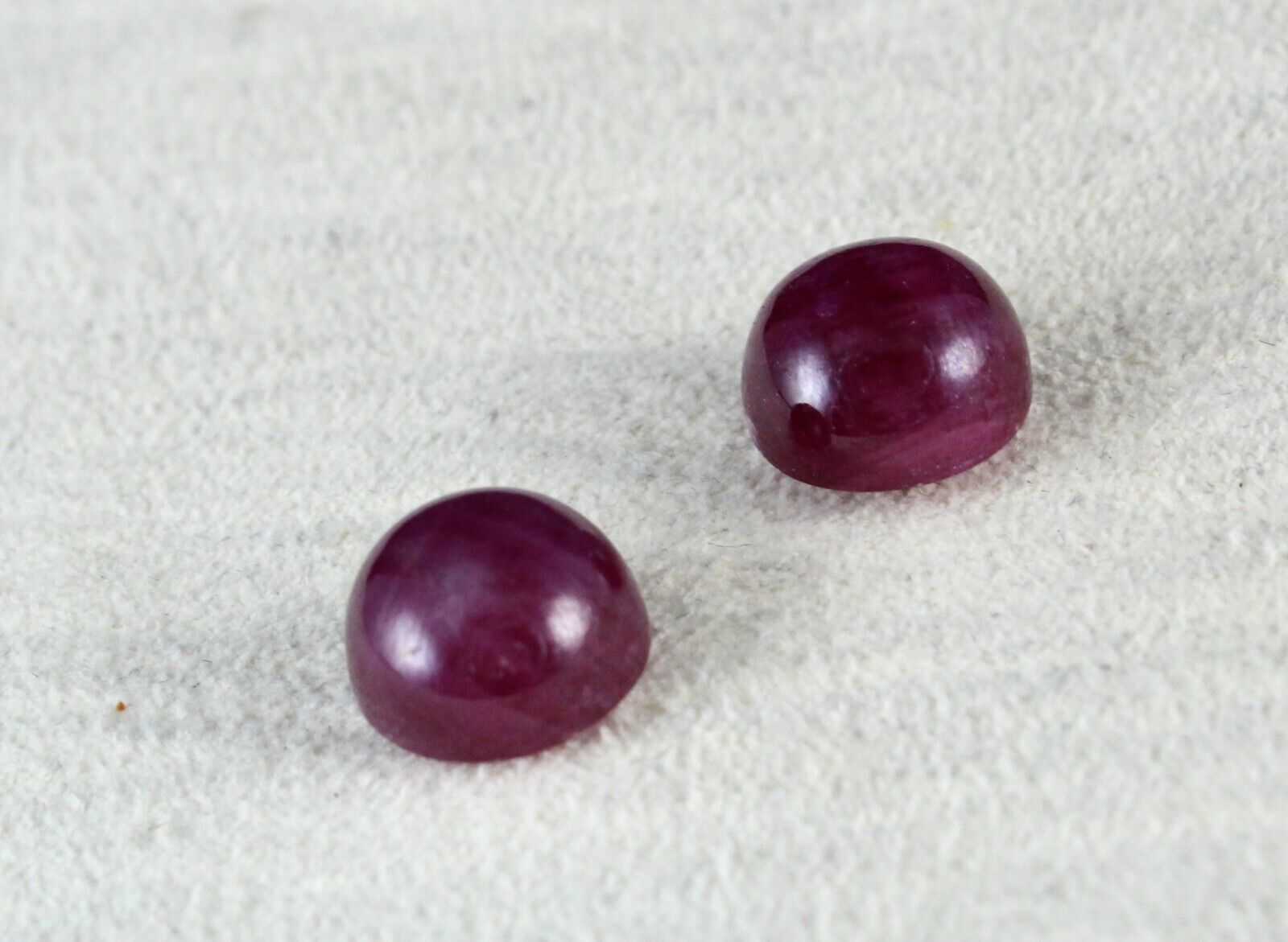 Certified Natural Ruby Round Cabochon Pair 19.90 Cts Gemstone Designing Earring