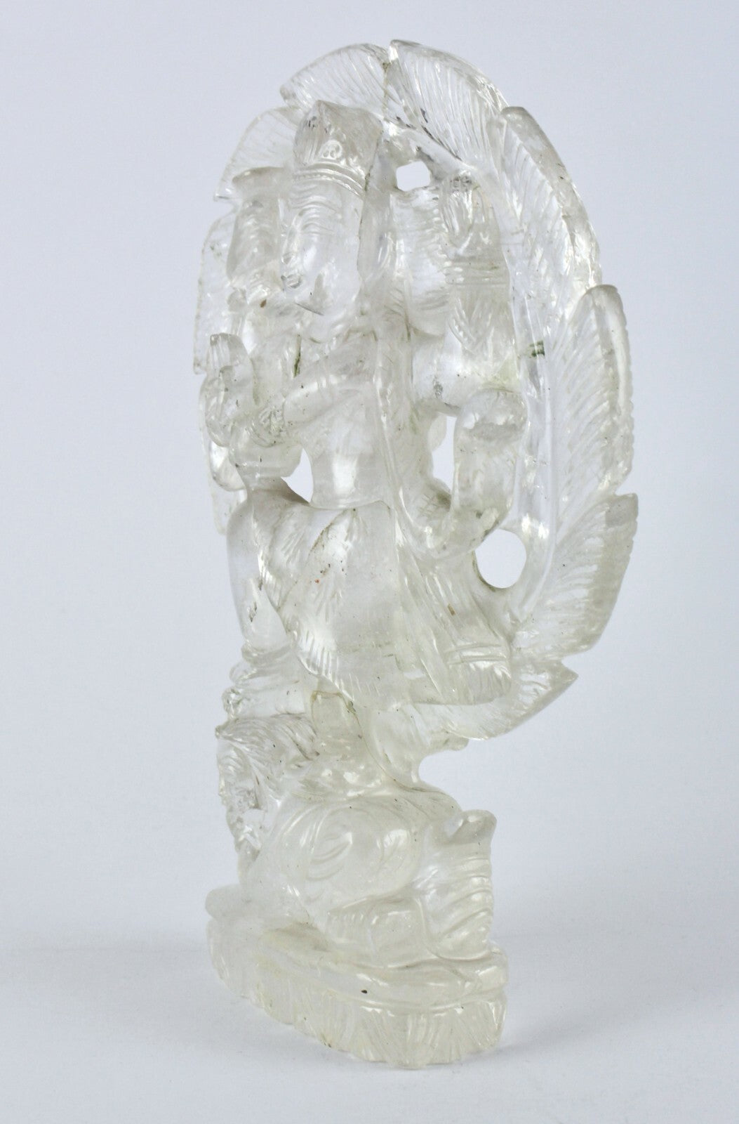 Certified Natural Rock Crystal Quartz 2670 Ct Lord Shiva Natraj Gemstone Statue