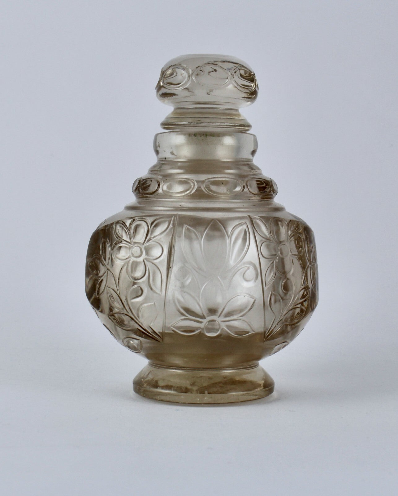 Certified Unique Natural Smoky Quartz 2400ct Handcrafted Perfume Bottle Decor