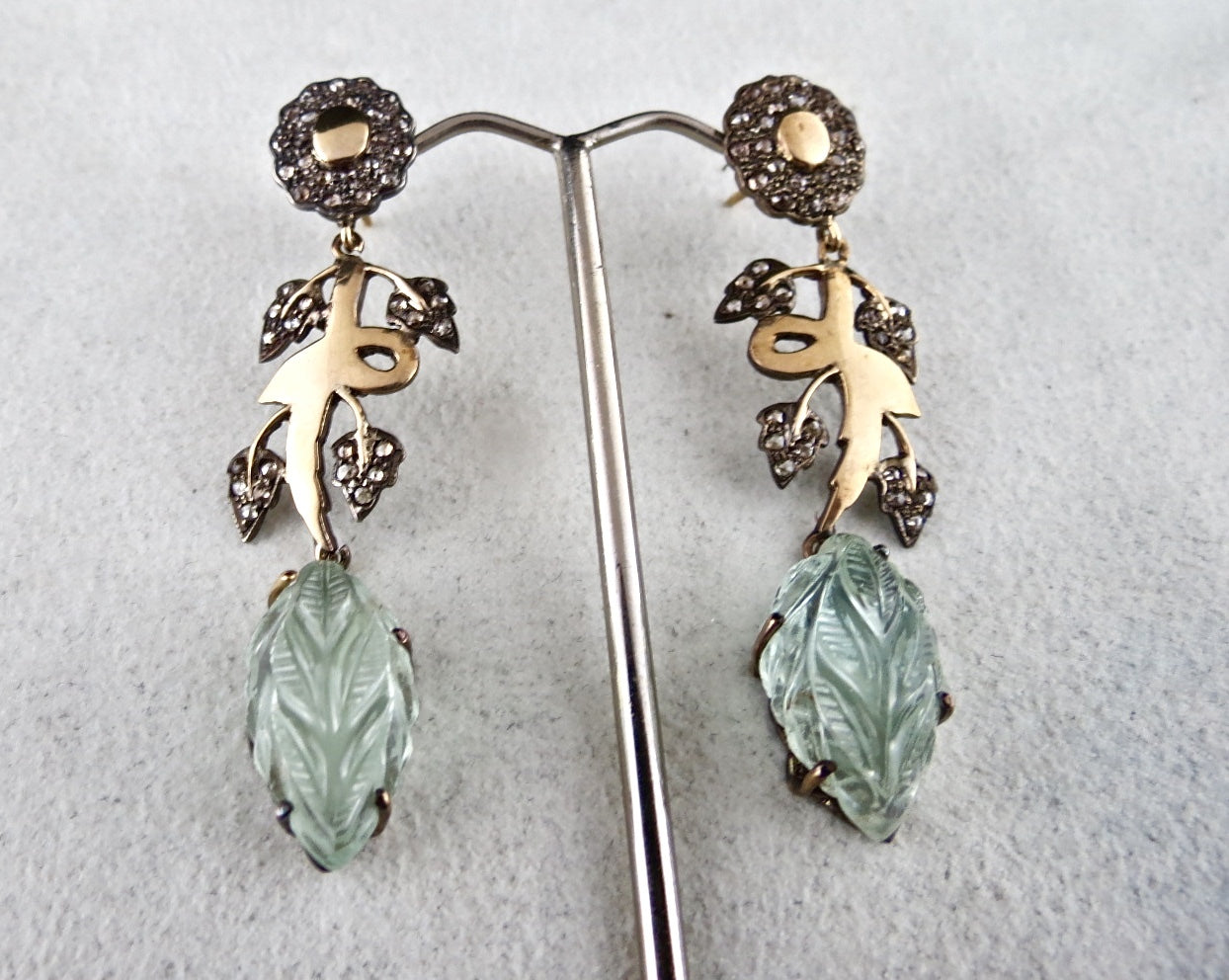 Certified Natural Blue Aquamarine 10ct Natural Diamond Sterling Silver Earrings