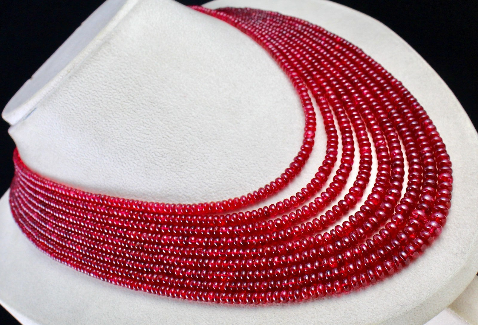 Certified Spinel Beads Necklace 9 L 732 Ct Natural Gemstone Important For Women