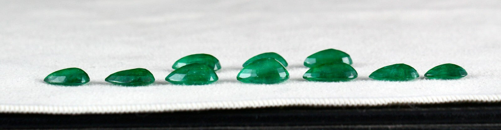 Certified Natural Zambia Emerald Pear Cut 10 Pcs 27.31 Ct Gemstone Set