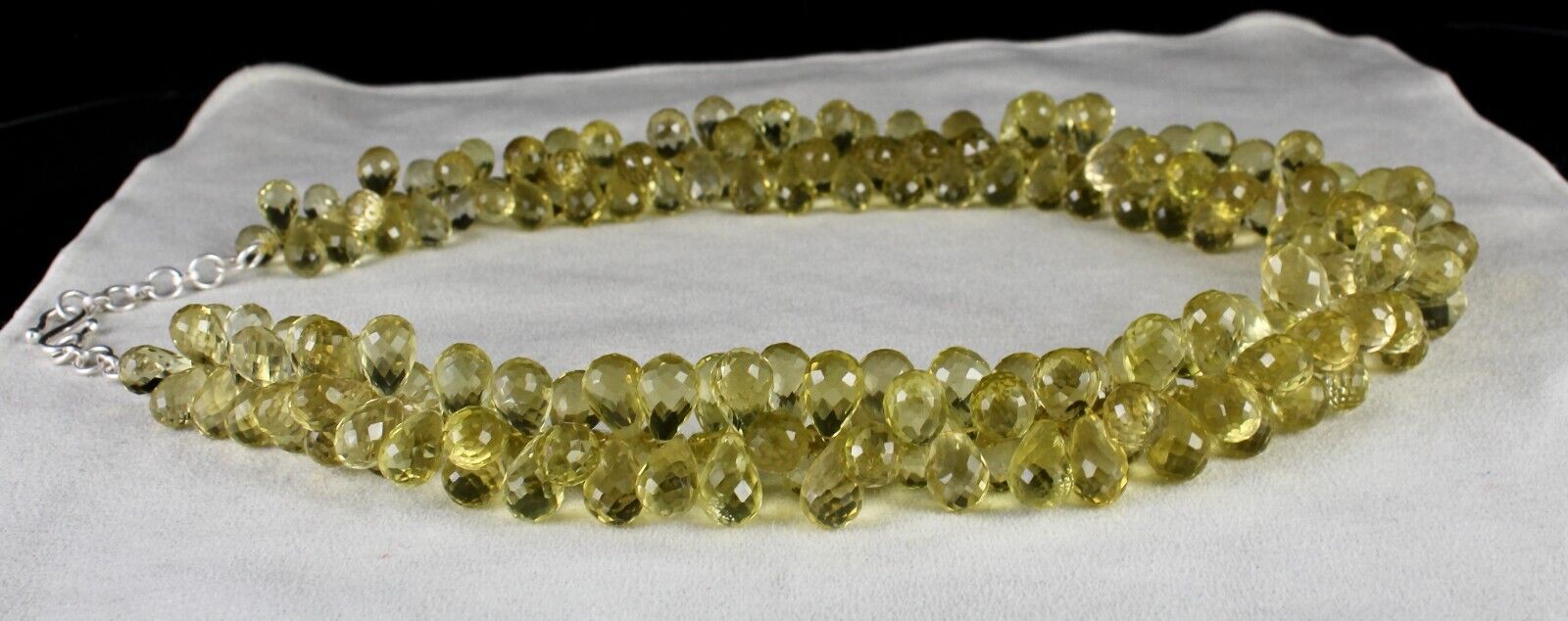 Natural Lemon Quartz Beads 1 L 1193 Ct Teardrops Yellow Gemstone Finest Necklace