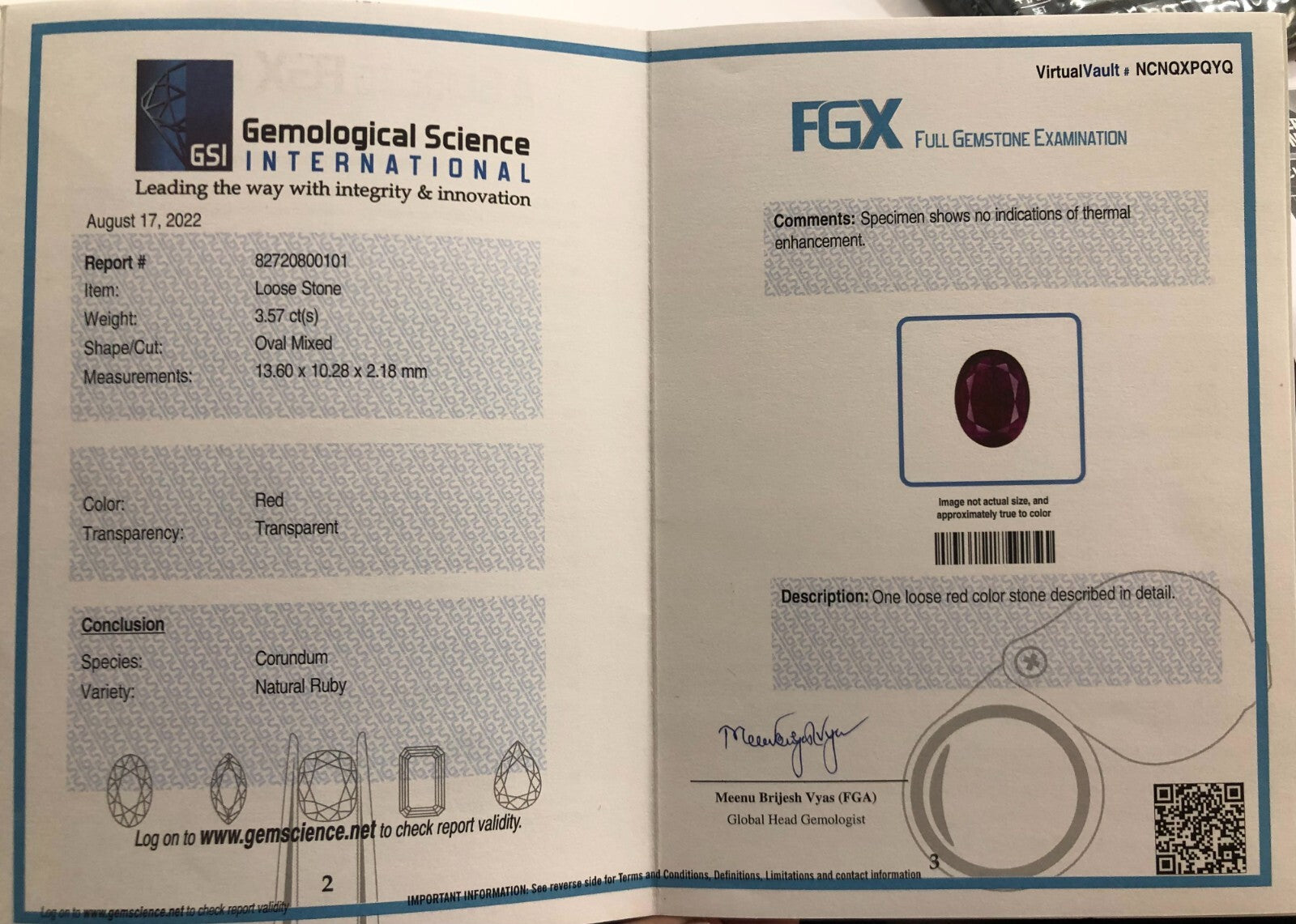 Certified Natural Ruby 3.57 Ct Oval Mozambique Noheat Stone For Ring Pendant