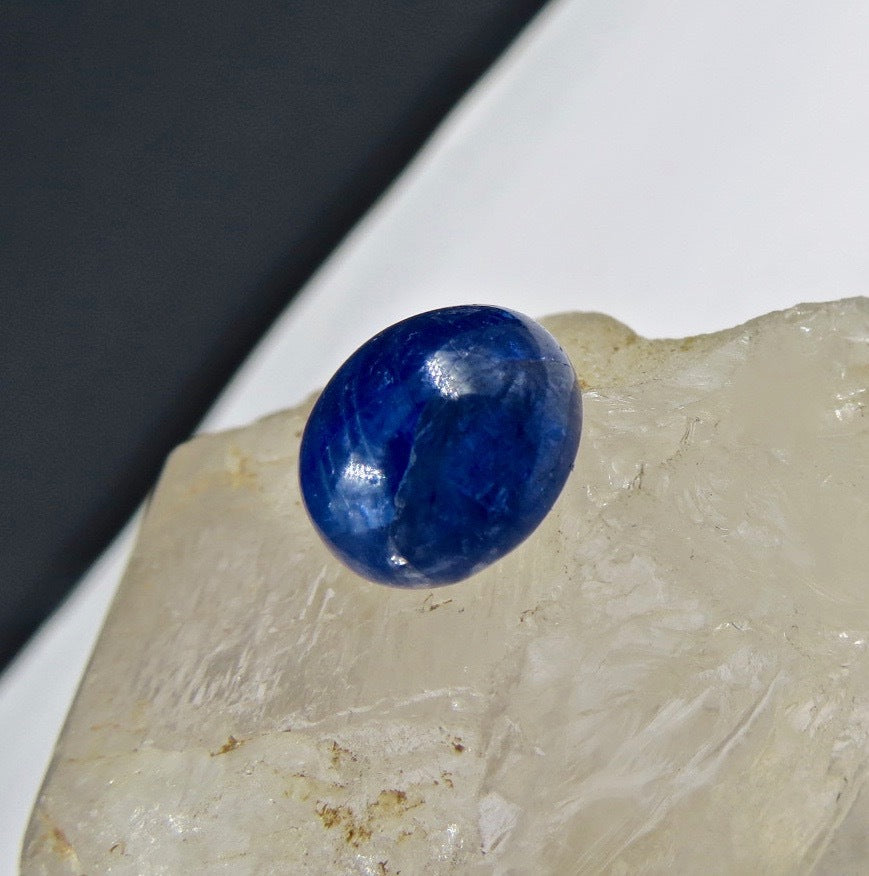 Certified Natural Unheated Blue Sapphire Cabochon 11.62 Ct Gemstone Design