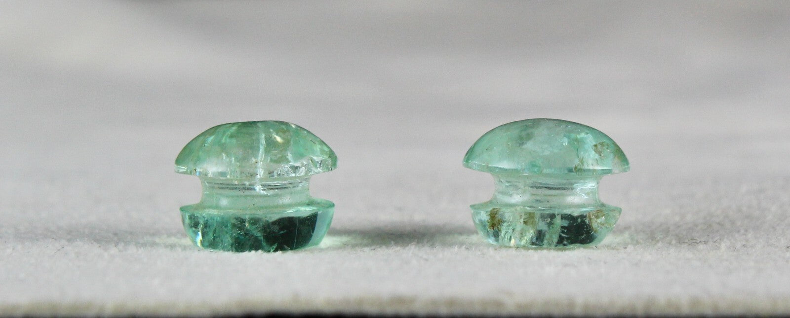 Certified Natural Colombian Emerald Cabochon Earrings 15.41 Ct Gemstone Pair