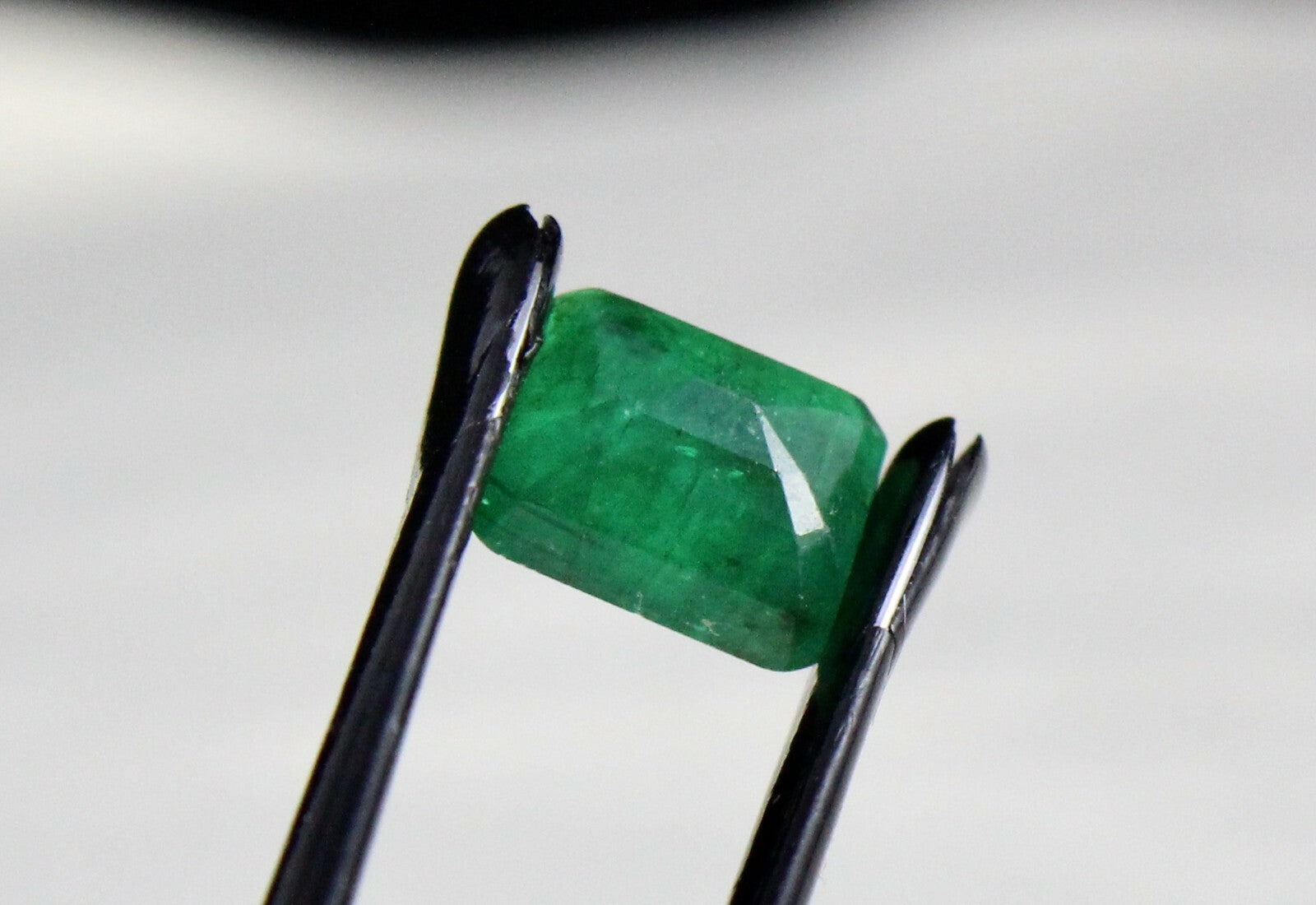 Natural Old Zambian Emerald Cut Octagon 2.54ct Gemstone Ring Pendant Silver