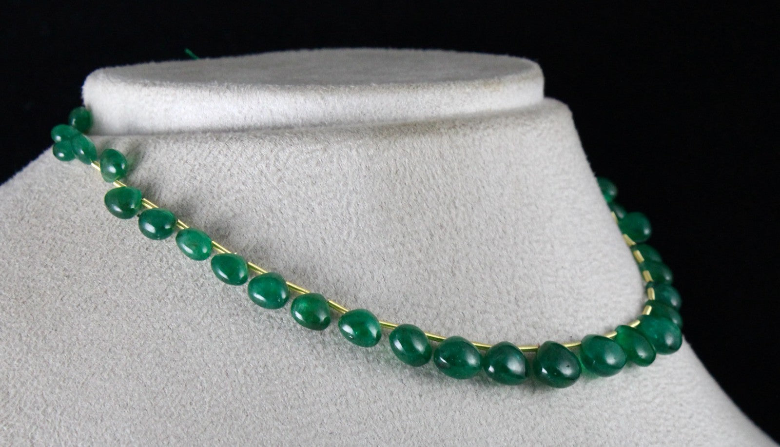 Certified Natural Emerald Teardrop Heart 34p 53.43 Ct Hanging Gemstone Designing