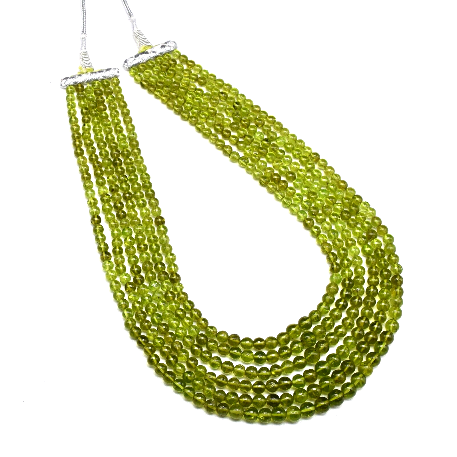 Certified Natural Peridot Beads Necklace 1004 Ct Semi Precious Gemstone