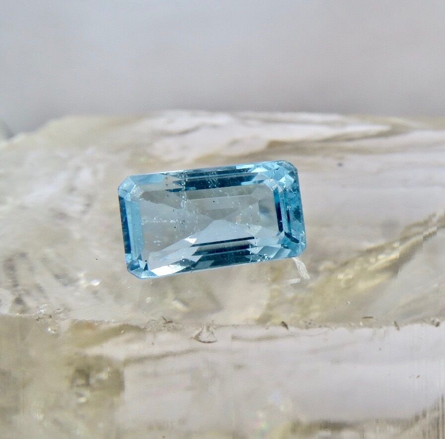 Natural Blue Aquamarine Octagon Cut 13X8mm 8.53 Ct Loose Gemstone Ring Pendant