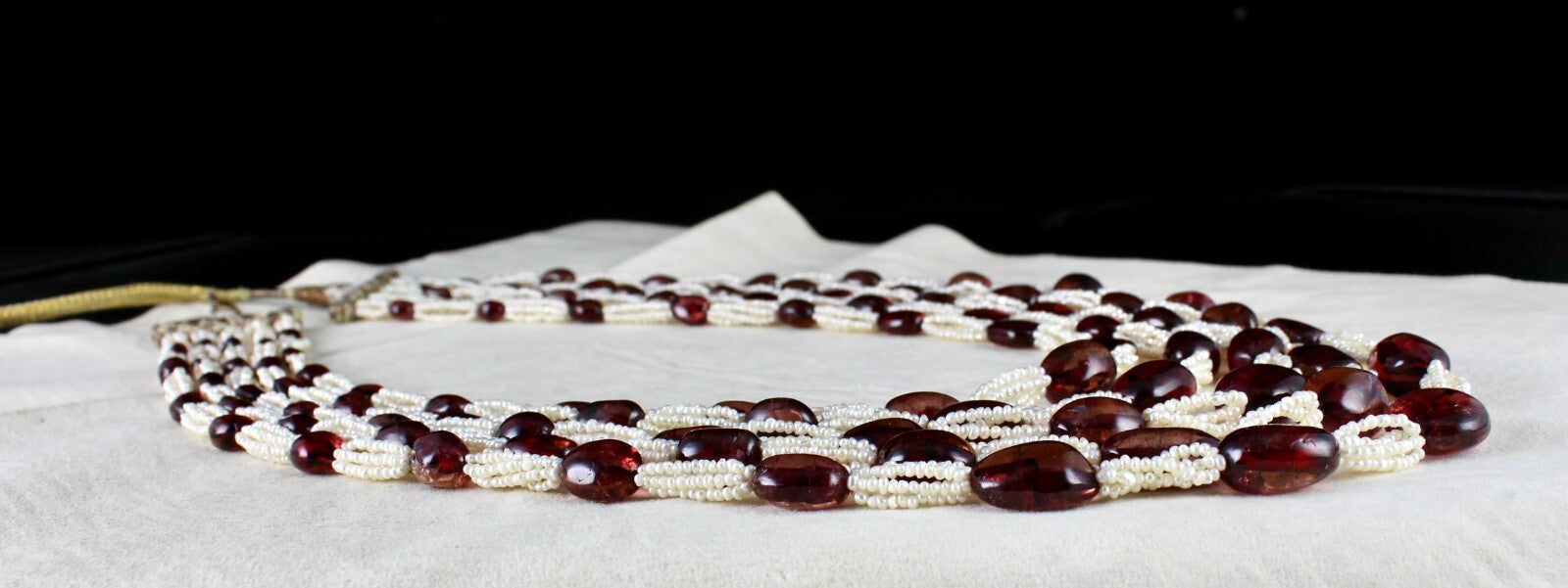 Certified Antique Natural Tourmaline 656ct Pearl Beaded Estate Necklace