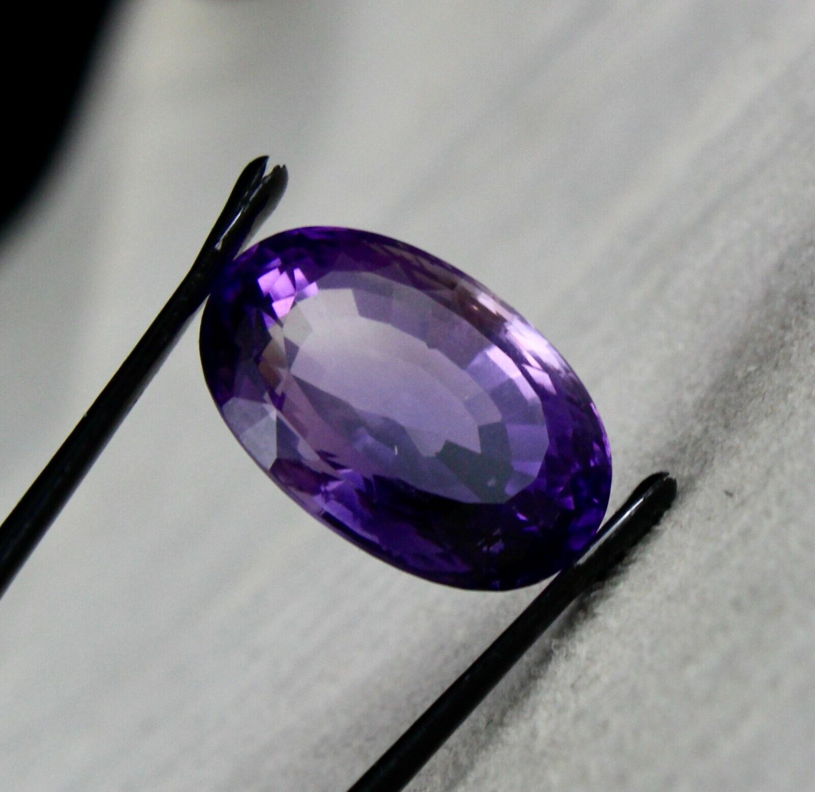 Natural Amethyst Oval Cut Gemstone 22x15 mm 25.48 Cts Designing Pendant Ring