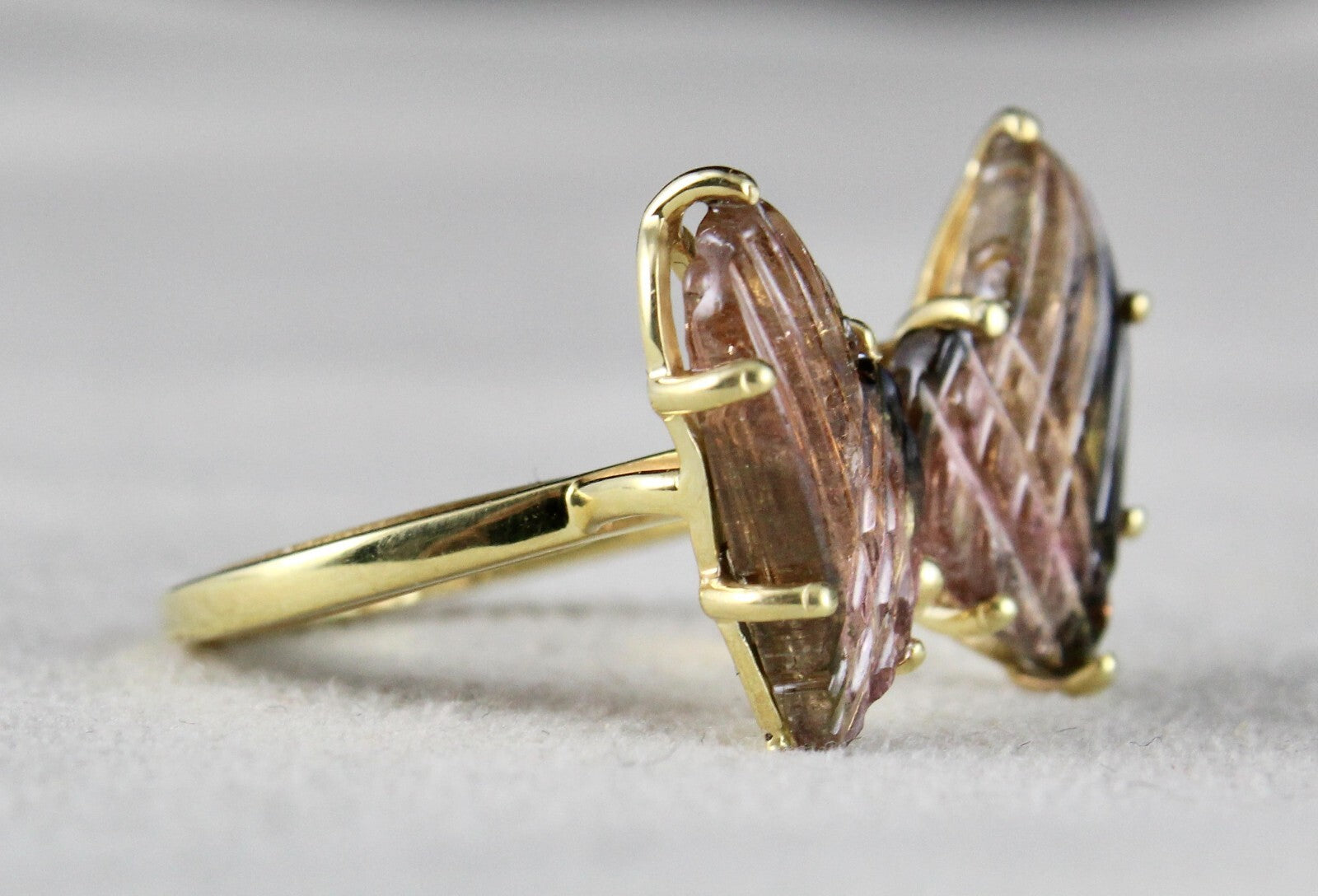 Tourmaline Multi Colour Butterfly 10ct Party Ring 925 Sterling Silver