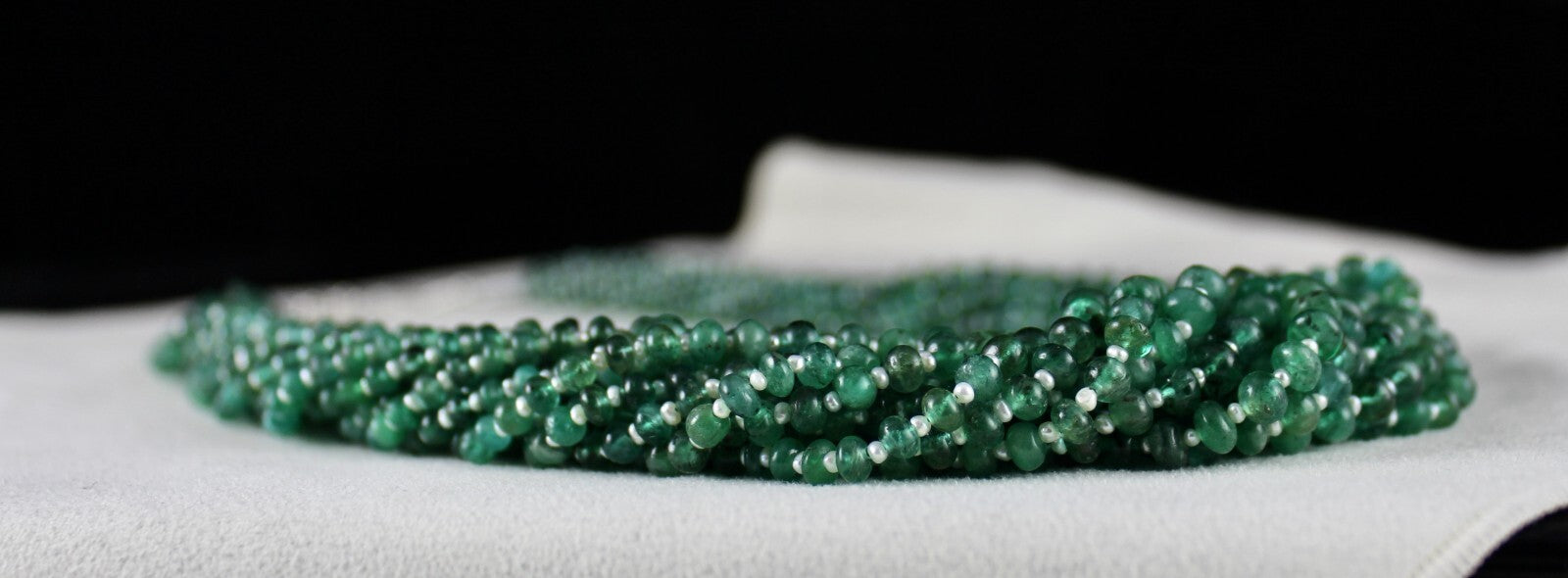 Certified Natural Emerald 622 Ct Pearl Beads Round Gemstone Party Necklace