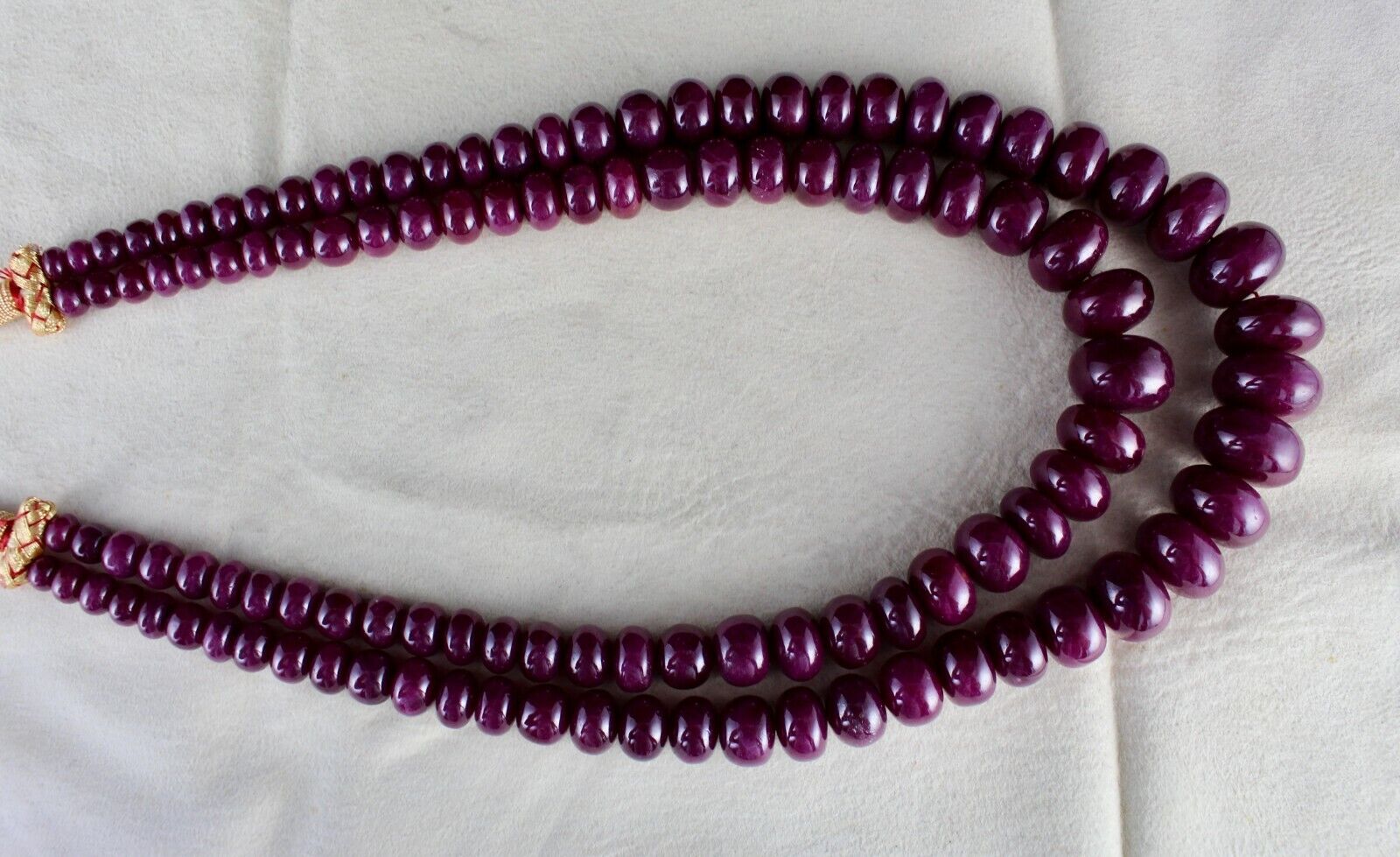 Certified Natural Ruby Beads Round 1380 Carats 18mm Gemstone Collection Necklace