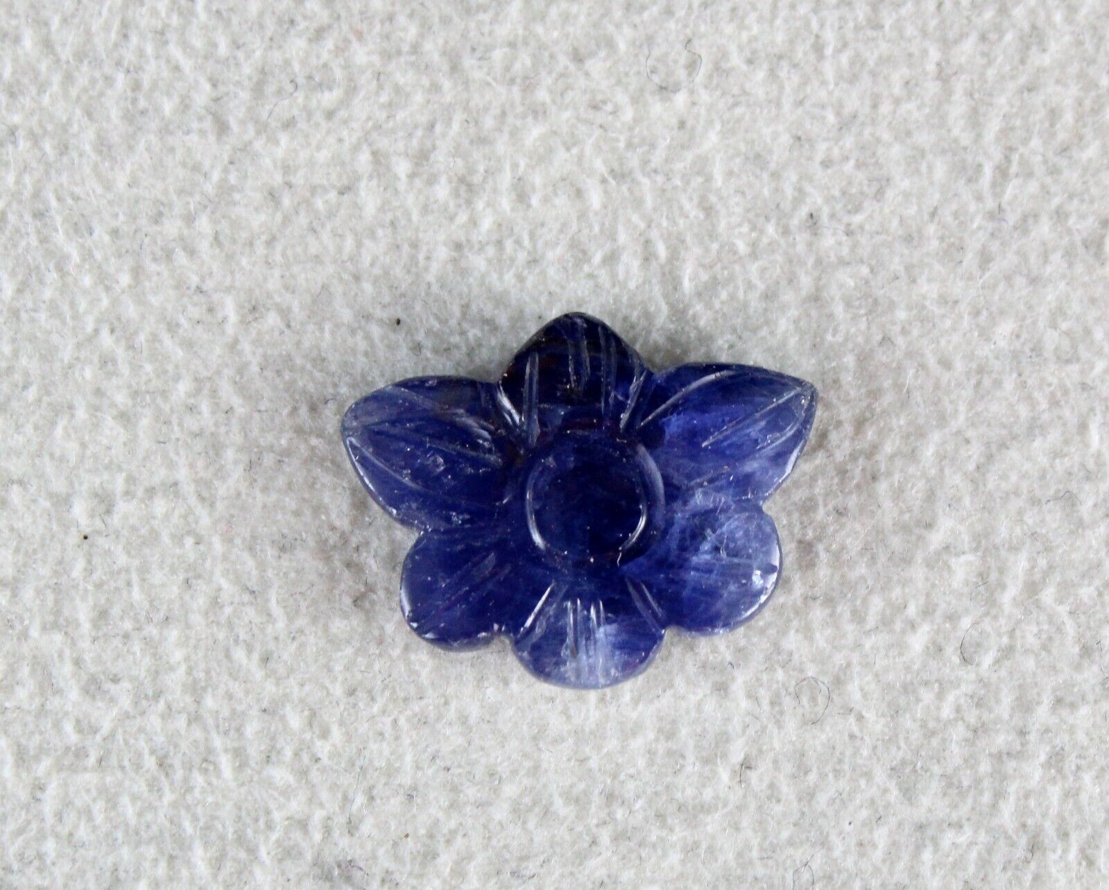 NATURAL NO HEAT BURMA BLUE SAPPHIRE CARVED FLOWER 5.80 CTS GEMSTONE RING PENDANT