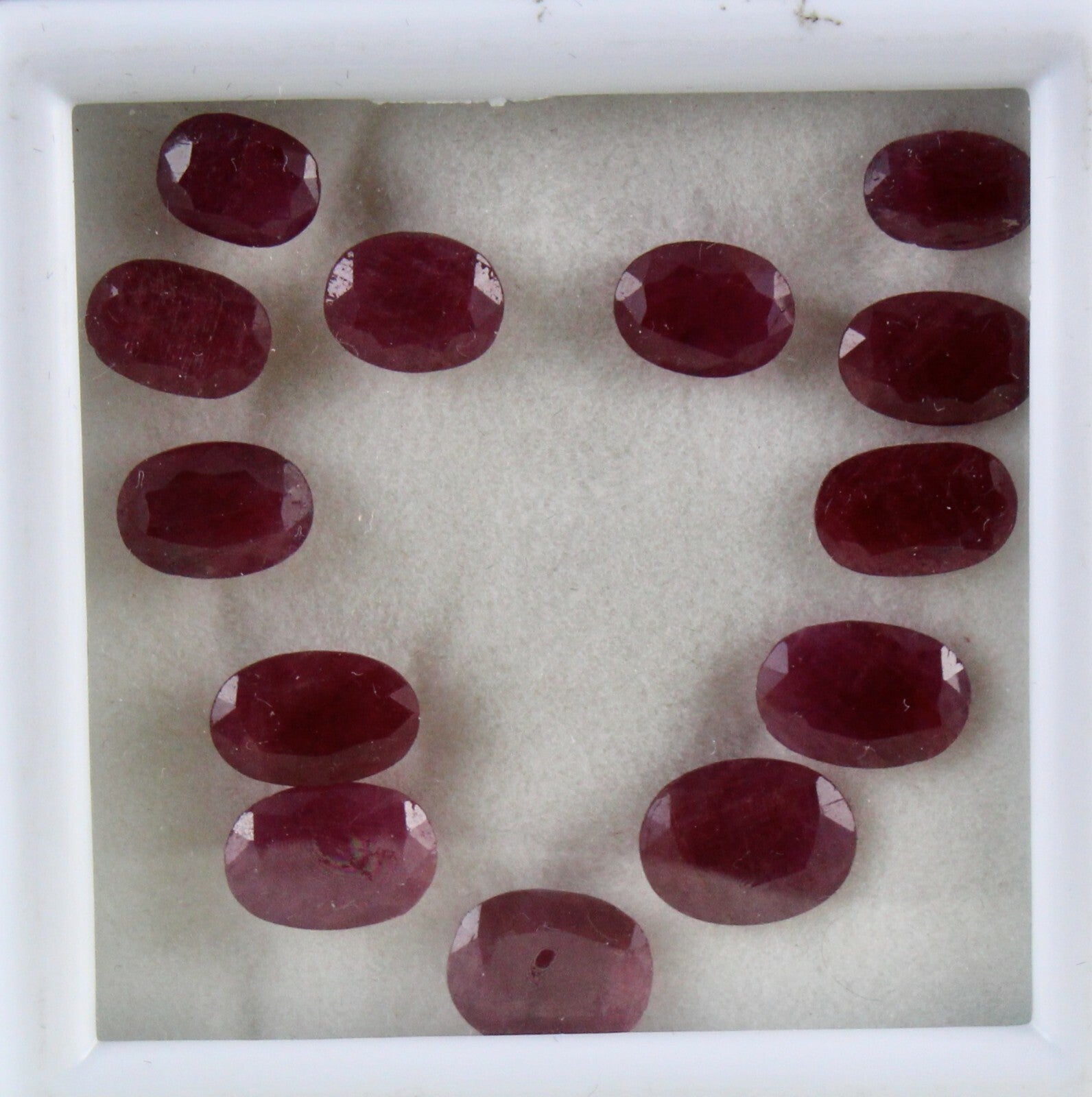 Certified Natural Ruby Oval Cut Set 13 Pcs 39.85 Ct Untreated Gemstone For Women