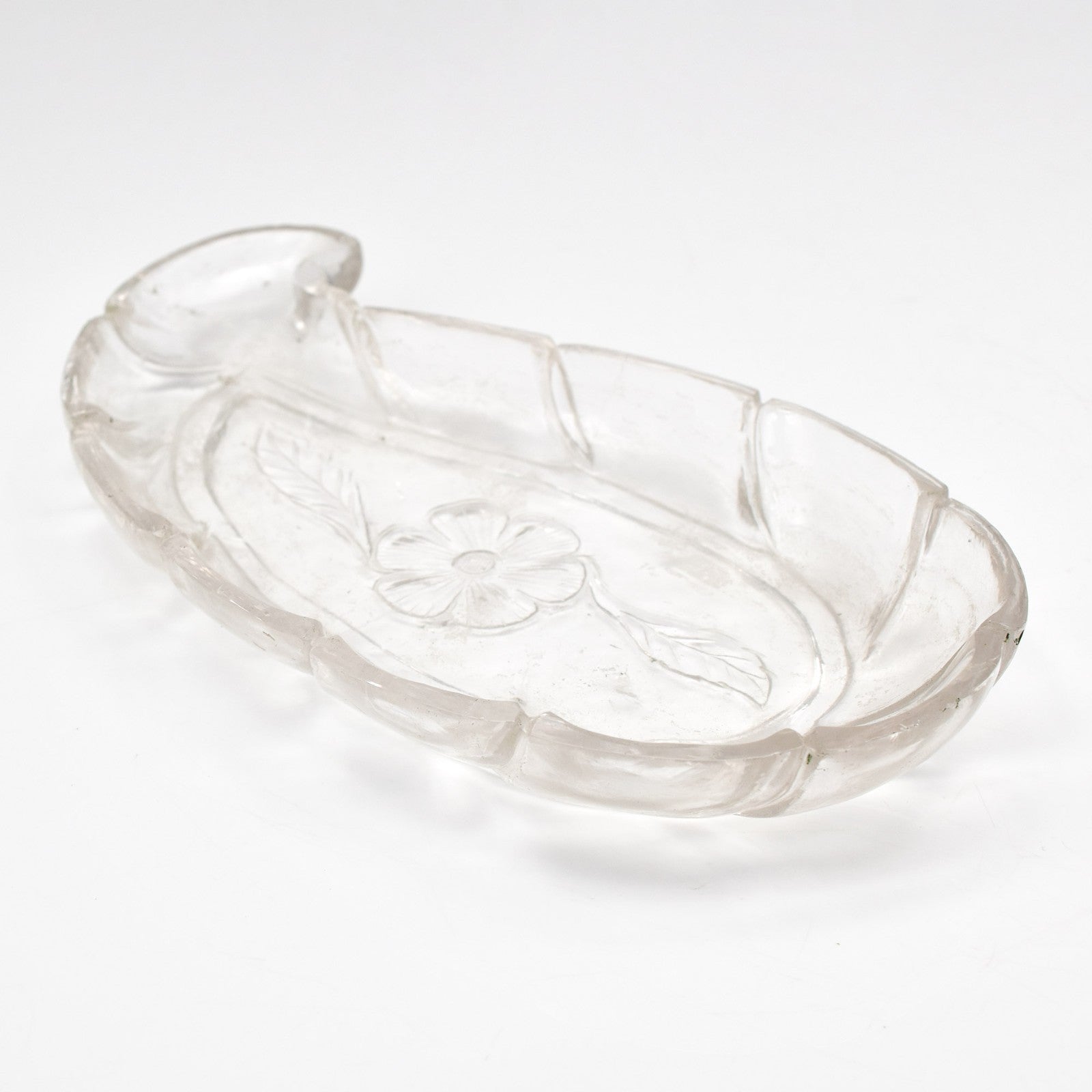 Certified Antique 1232 Ct Natural Rock Crystal Quartz Engraved Gem Bowl Decor