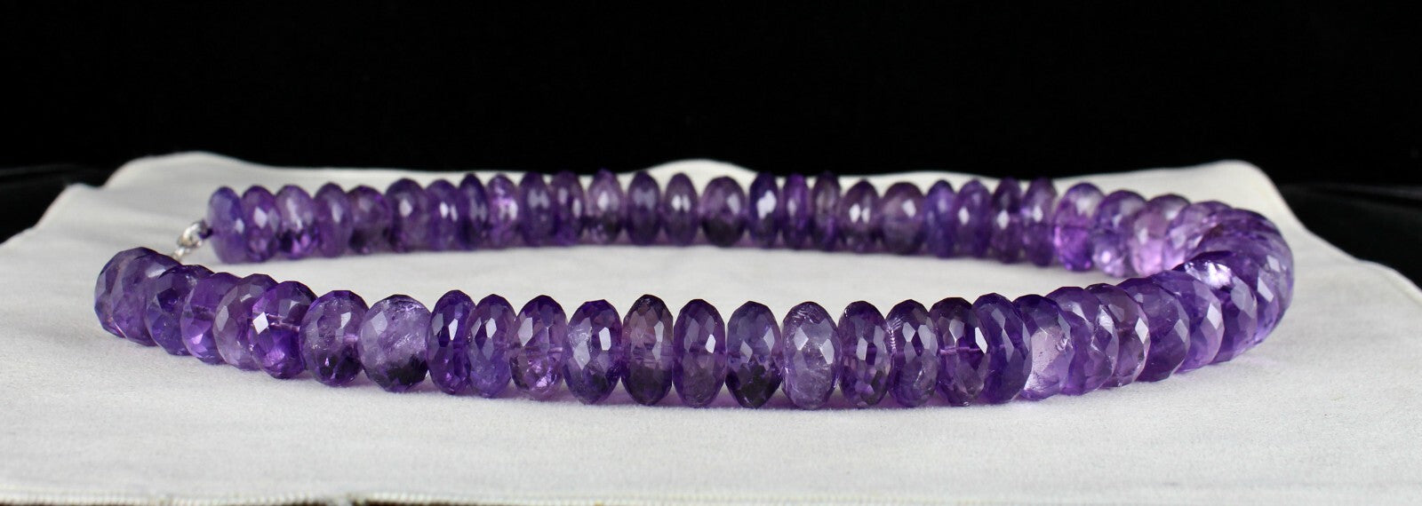 Certified Big Natural Brazilian Amethyst 1324 Ct Faceted Beads Necklace