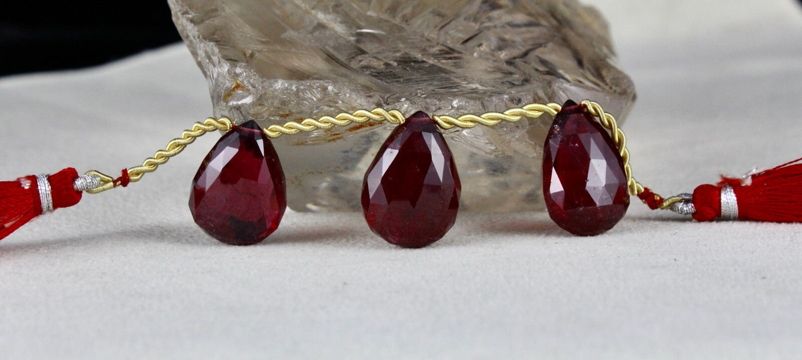 Certified Natural Pink Tourmaline Rubellite 57.40ct Gemstone Earring Pendant