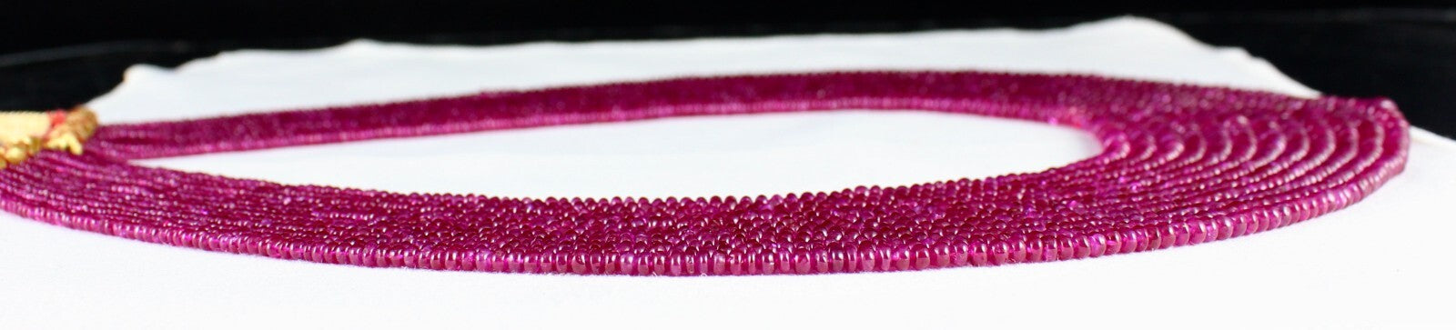 Certified Natural Burma Ruby Beads 691 Ct Reddish Gemstone Necklace 12 L