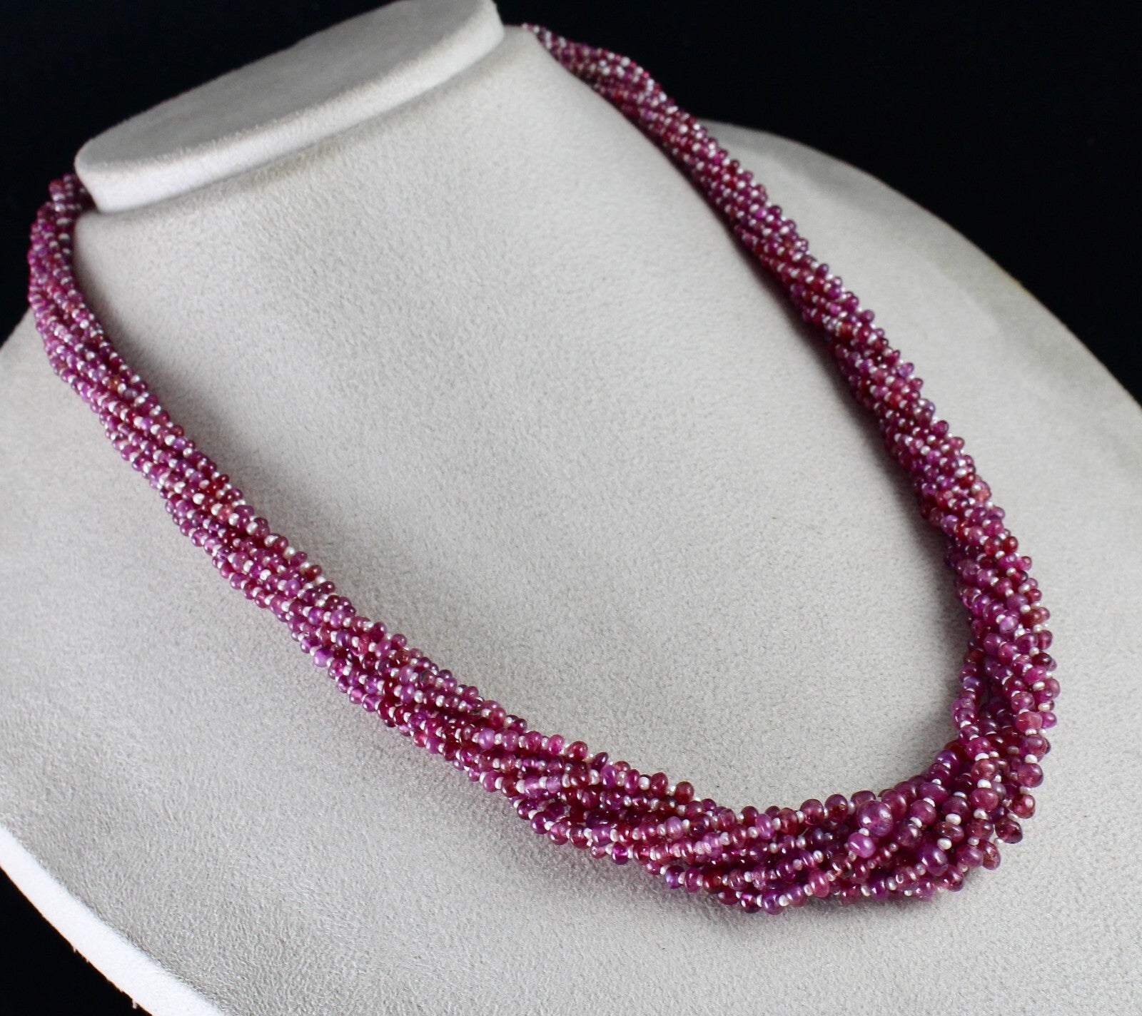 Certified Natural Ruby Pearl 448 Ct Sterling Silver Necklace For Women