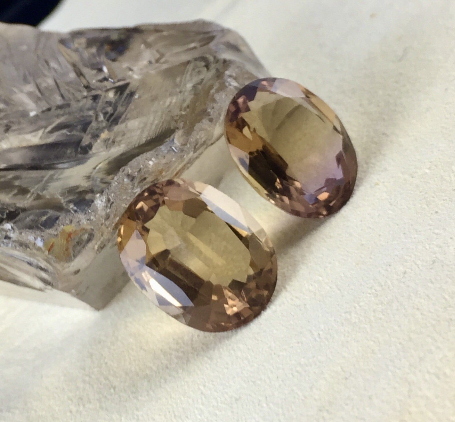 Natural Ametrine Oval Cut Pair 3 Pcs 81.20 Cts Rare Gemstone For Pendant Earring