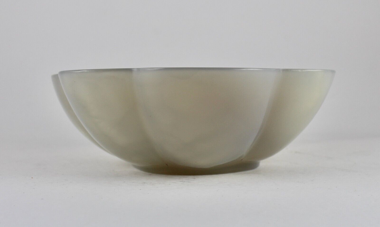 Handmade Natural Chalcedony Carved Oval 1629 Ct Gemstone Rare Bowl Home Decor