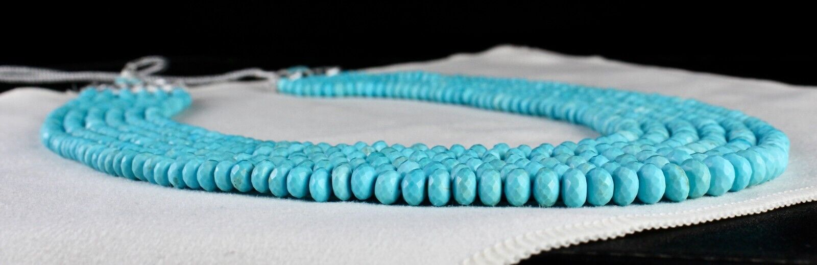 Natural Real Turquoise Necklace Beads Round 6 L 634 Ct Blue Vintage Gemstone