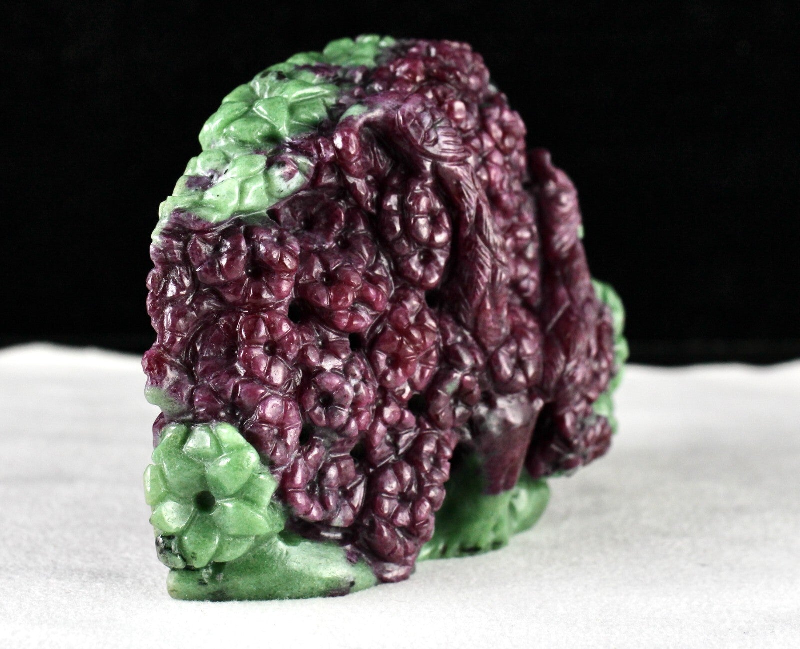 Certified Natural Ruby Zoisite Lord Ganesha 3739 Ct Gemstone Statue Decor