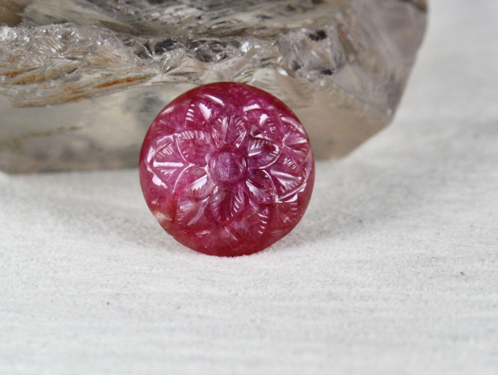 Certified Natural Untreated Ruby 23.78ct Carved Round Cabochon Ring Pendant