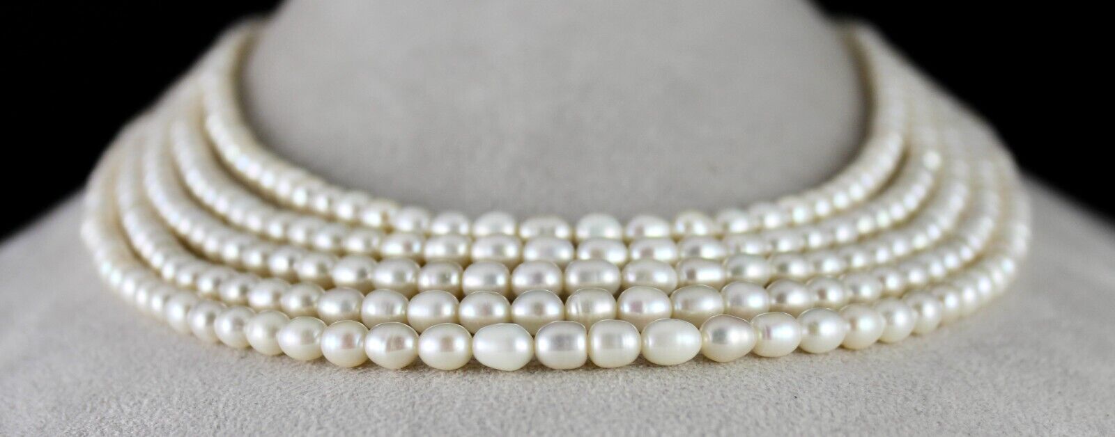 GENUINE FRESH WATER PEARL BEADS LONG 5 L 607 CARATS GEMSTONE FASHION NECKLACE