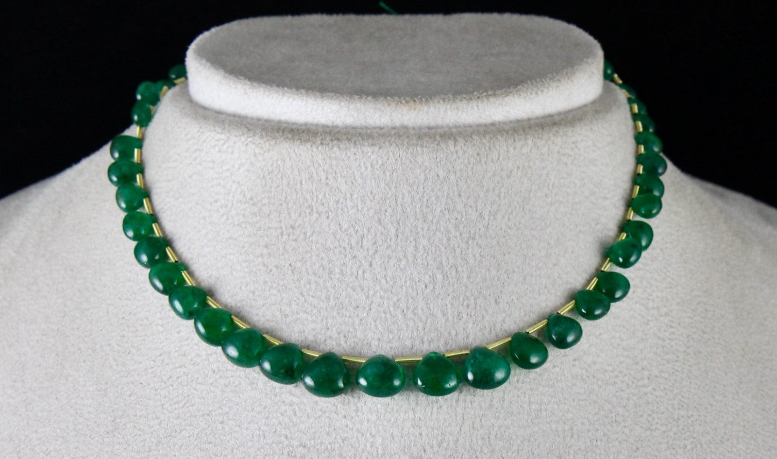 Certified Natural Emerald Teardrop Heart 34p 53.43 Ct Hanging Gemstone Designing