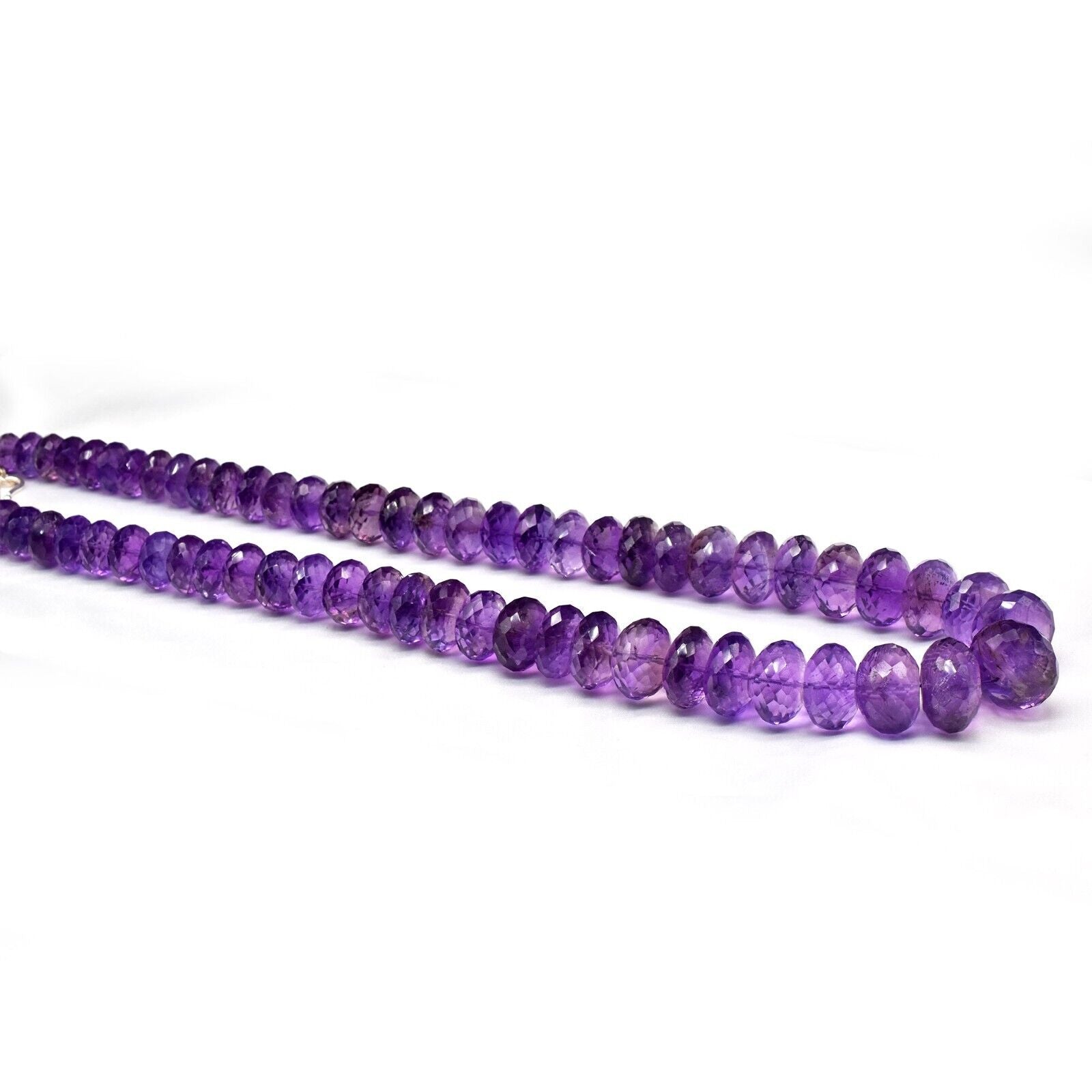 Natural Amethyst Beads Faceted Round 1939 Ct Purple 25mm Big Gemstone Necklace