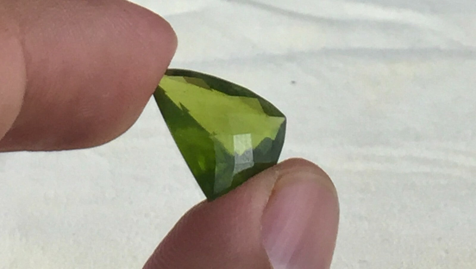 Natural Green Vesuvianite Idocrase 8.24 Ct Gemstone Fancy Cut Ring Pendant Stone