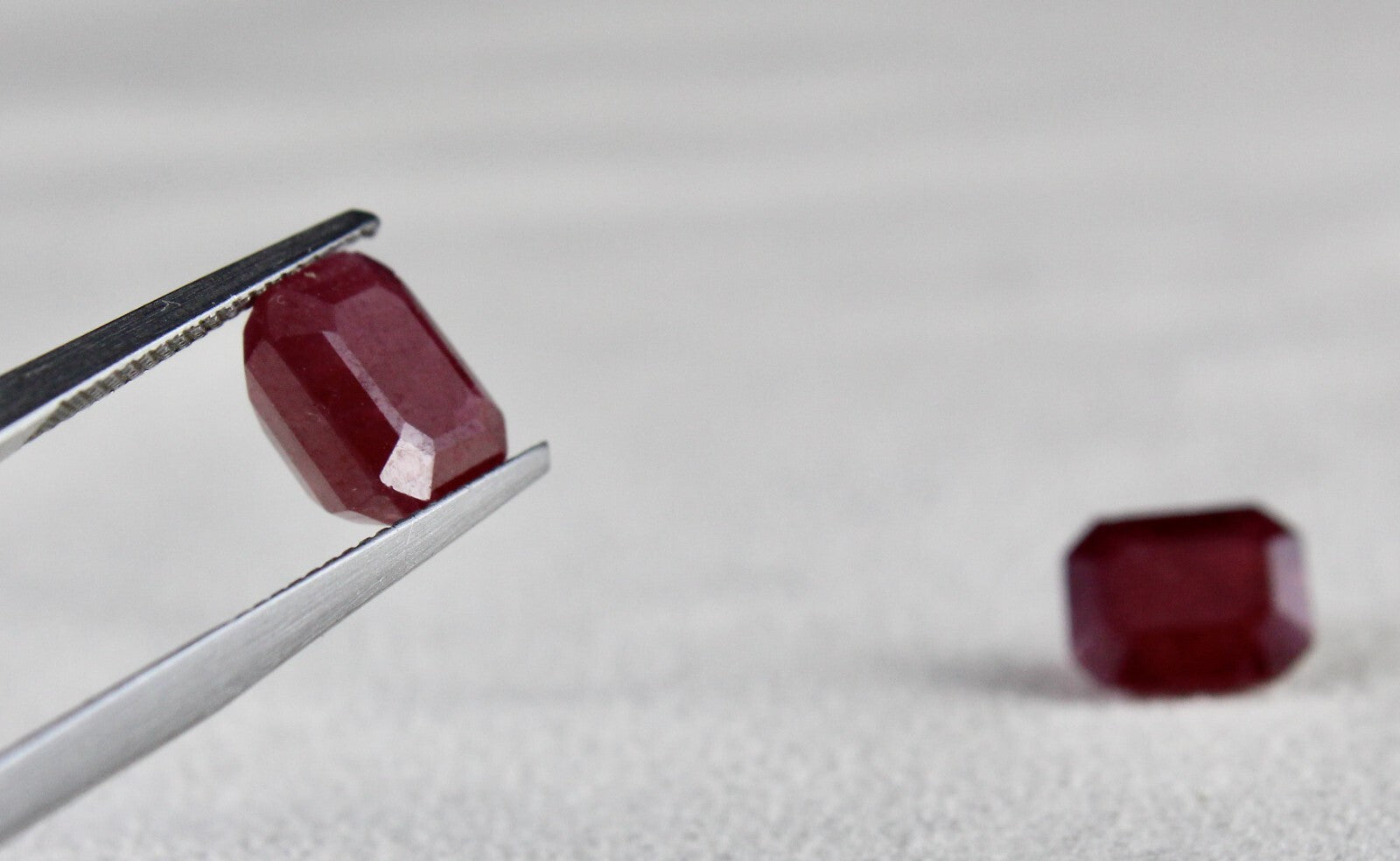 Natural Untreated Ruby Octagon Cut 8.78ct Gemstone Pair For Earring Design