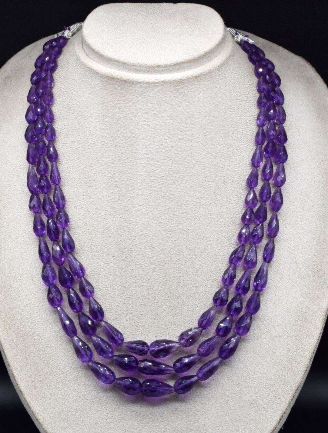 Amethyst Beaded Drops 526 Ct Natural Drilled Gemstone String Bunch