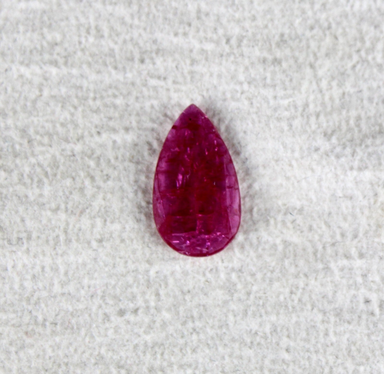 Certified Natural Ruby 1.78 Ct Pear Cut Unheated Mozambique Stone Ring Pendant