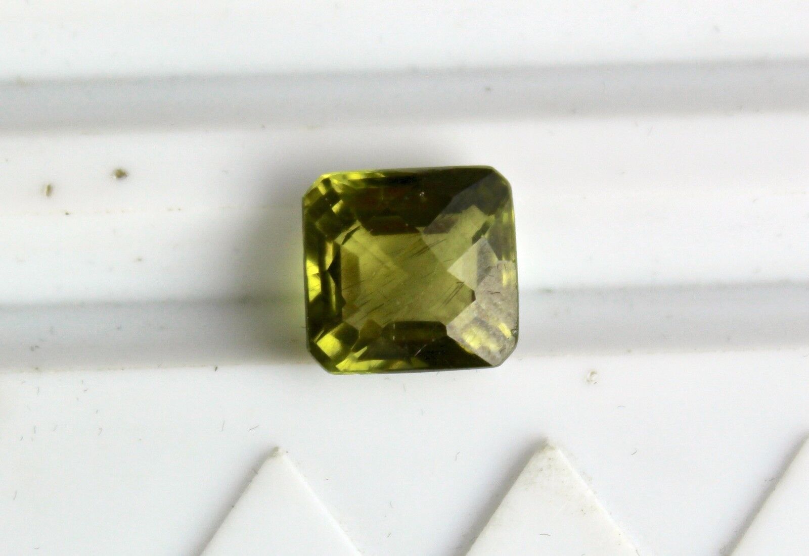 NATURAL GREEN TOURMALINE SQUARE CUT 7.79 CARATS FINEST GEMSTONE RING PENDANT