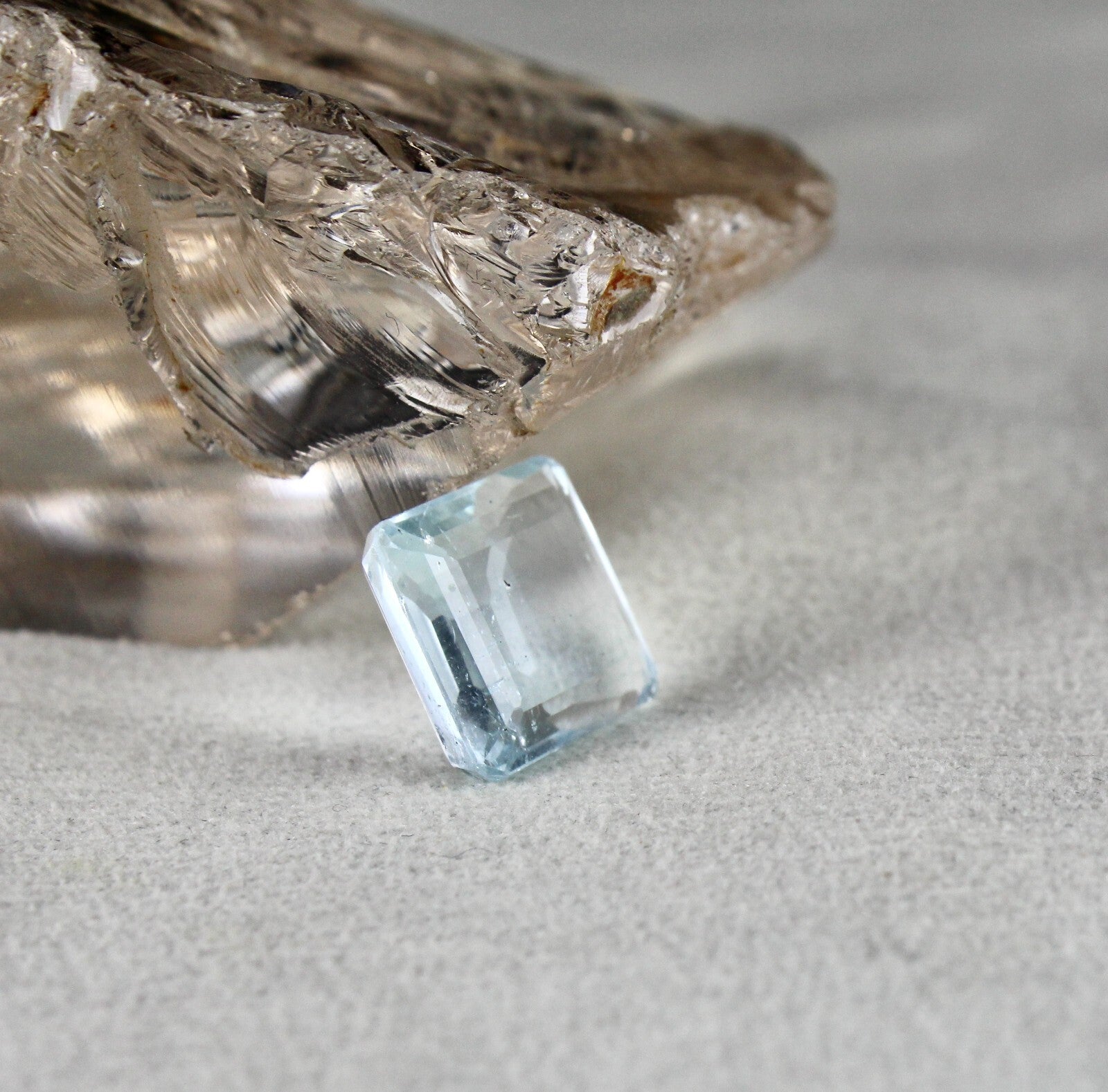 Natural Blue Aquamarine Square Cut Gemstone 12.54ct For Ring Pendant For Women