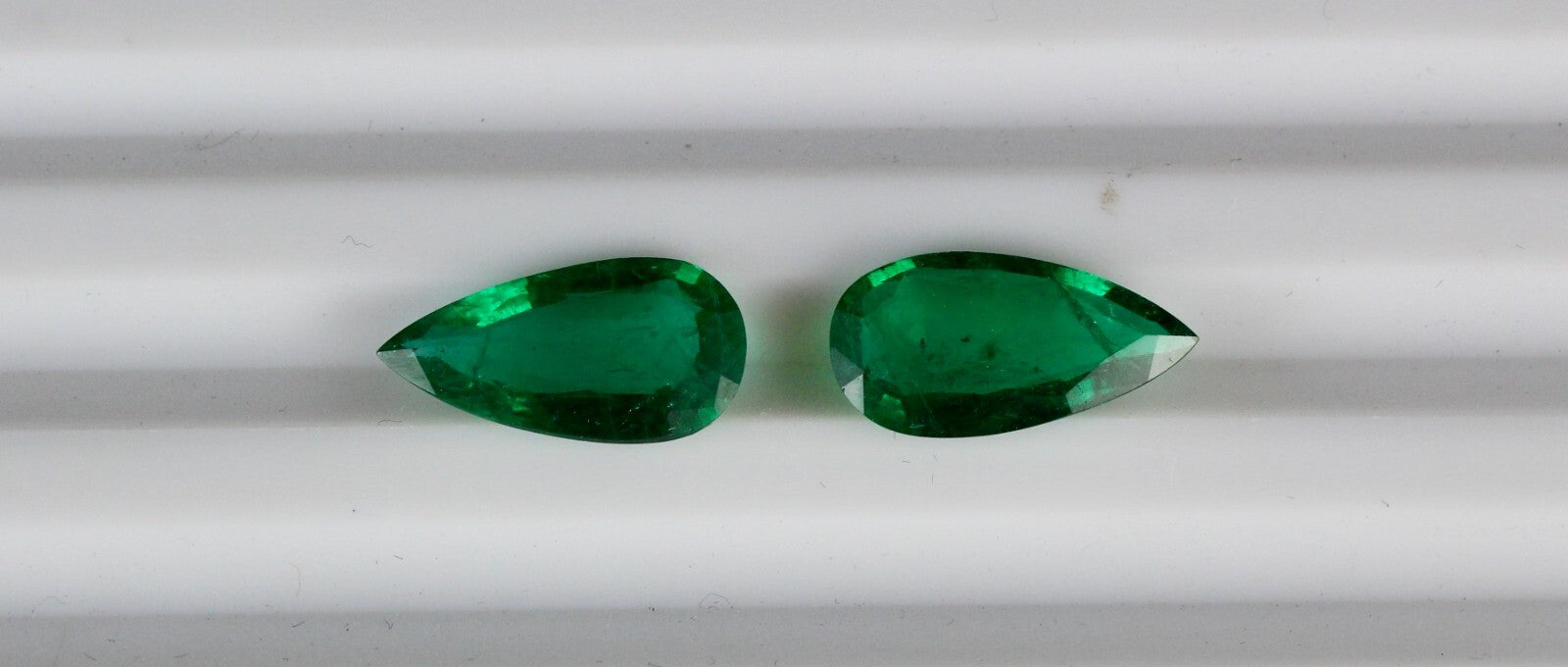 Certified Natural Zambian Emerald Pear Cut Earring Pair 9.03 Ct Loose Gemstone