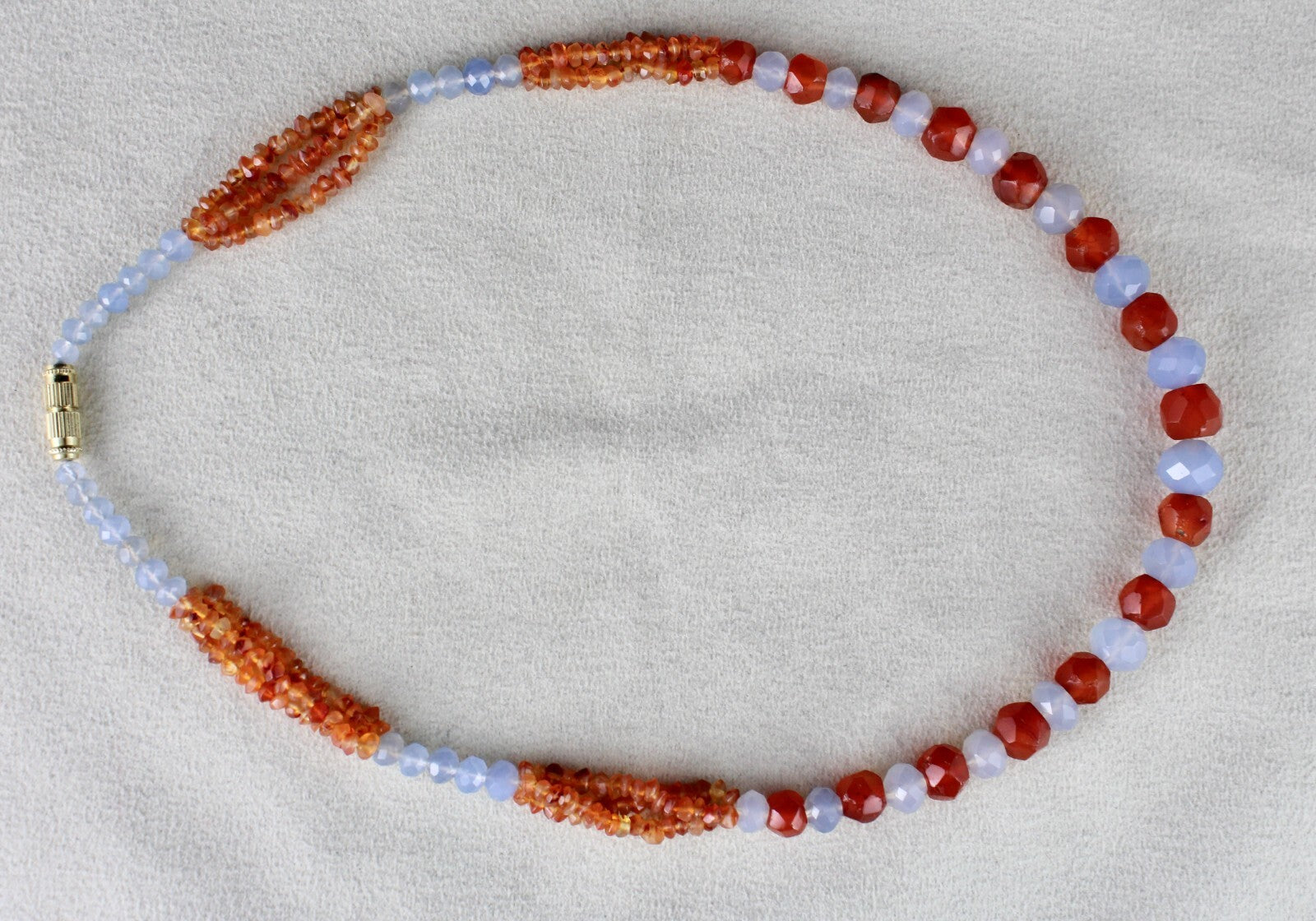 Natural Multi Carnelian Chalcedony 153 Ct Beads Gemstone Designer Necklace