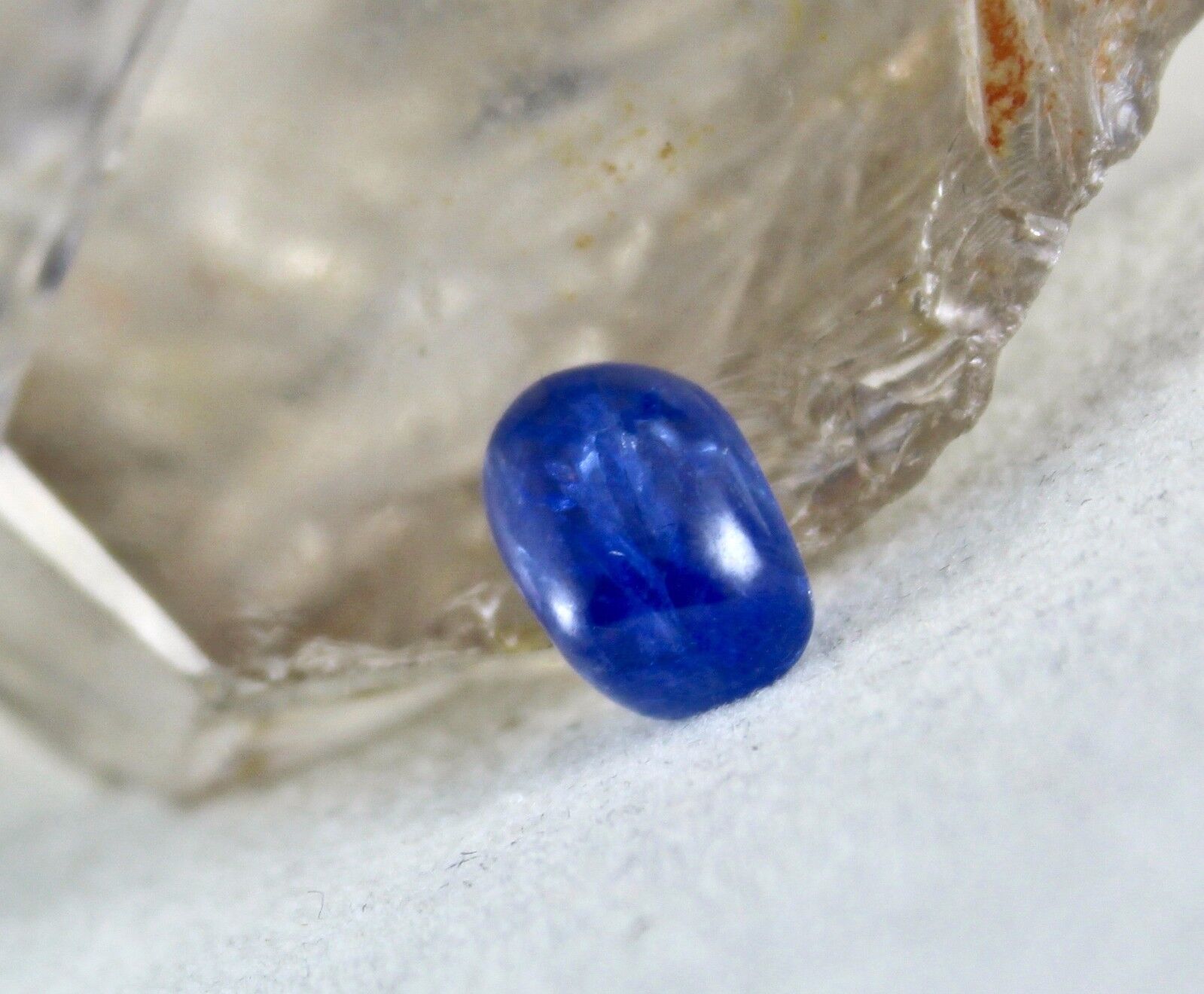 Certified Natural Blue Sapphire Oval Cabochon 8.83 Ct Gemstone For Ring Pendant