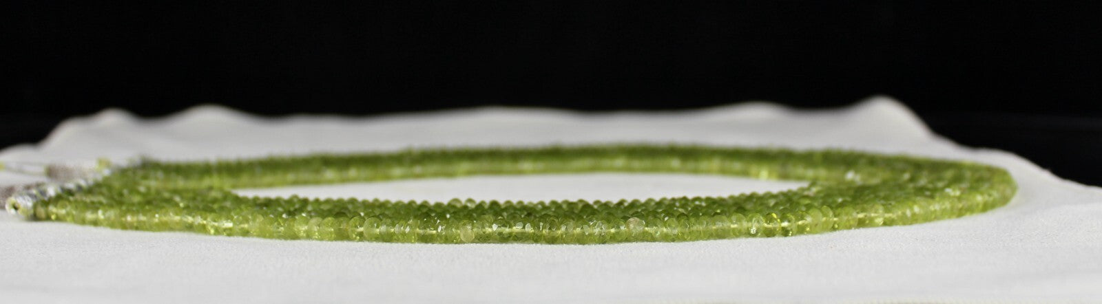 Natural Peridot Beads Faceted Round Necklace 717ct Gemstone For Women