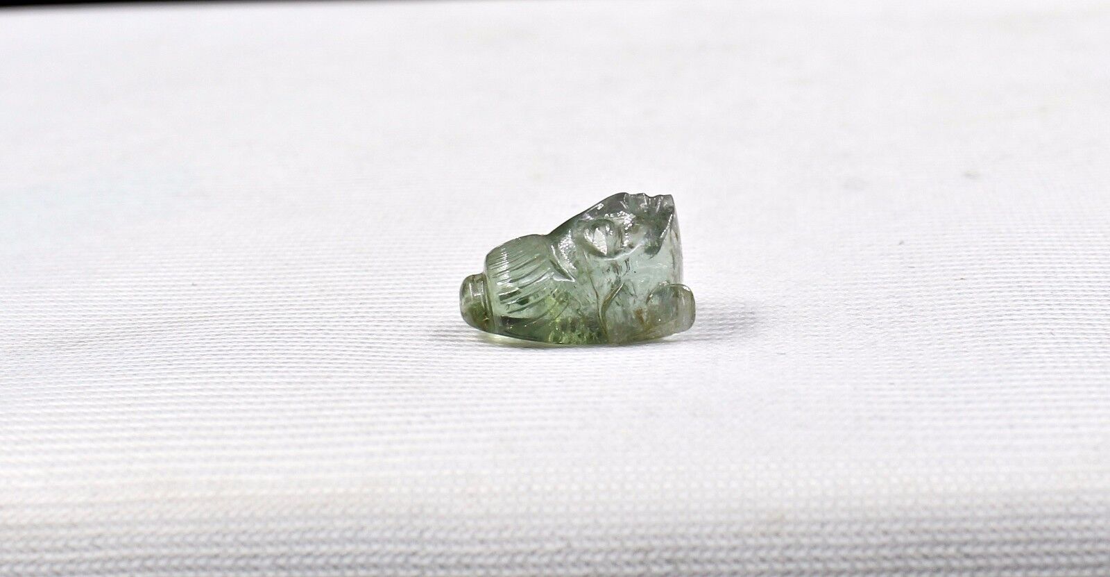 A+ NATURAL MULTI GREEN TOURMALINE CARVED BUDDHA 10.59 CTS GEMSTONE RING PENDANT