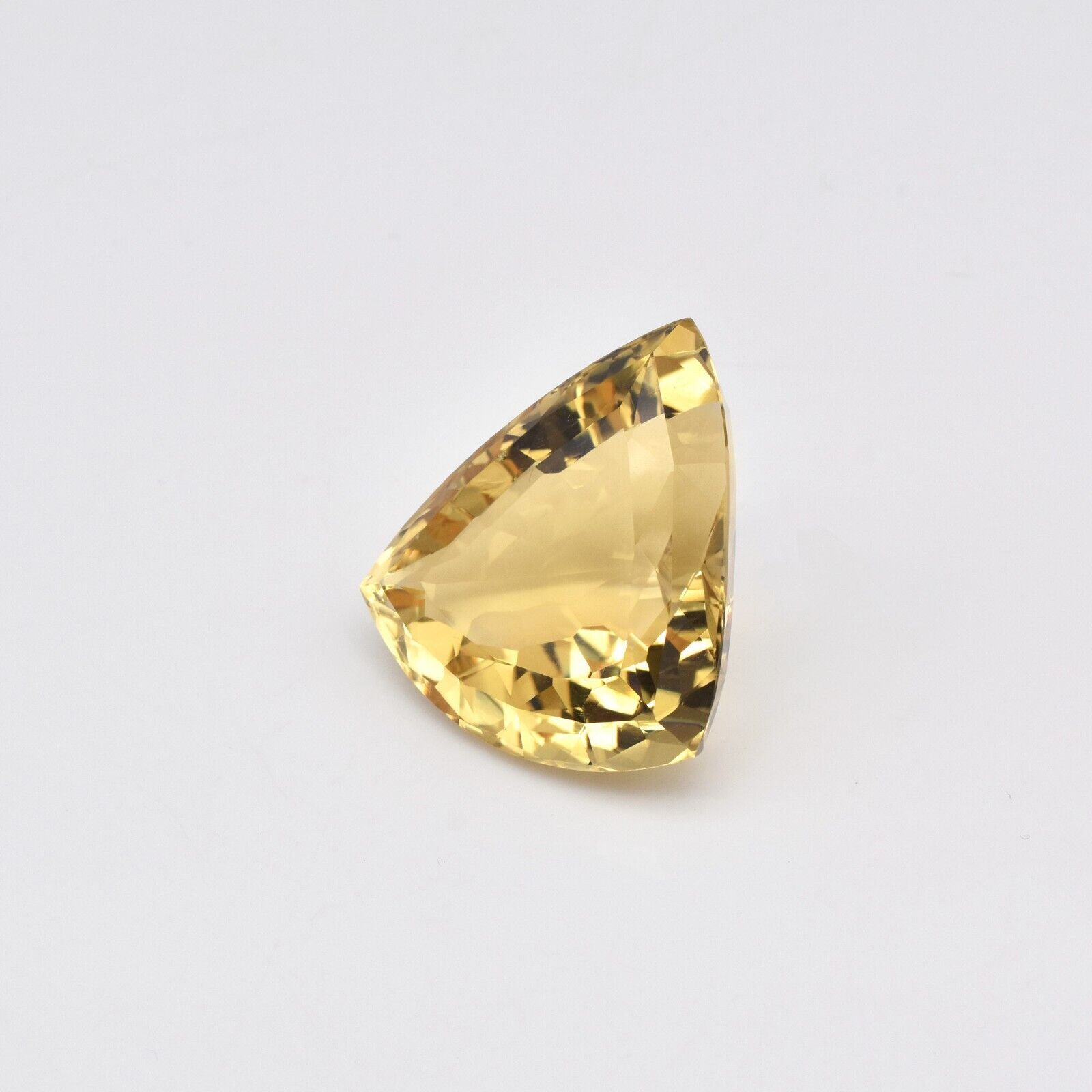 Citrine Trillion Gemstone Pendant 34mm 84.76 Ct Big Fine Cut Loose Yellow Stone